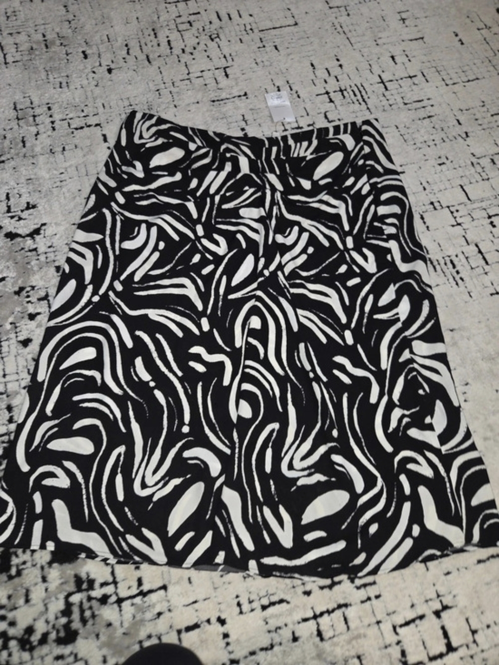 Nine West Abstract Mini Skirt in Black & White Size XXL NWT